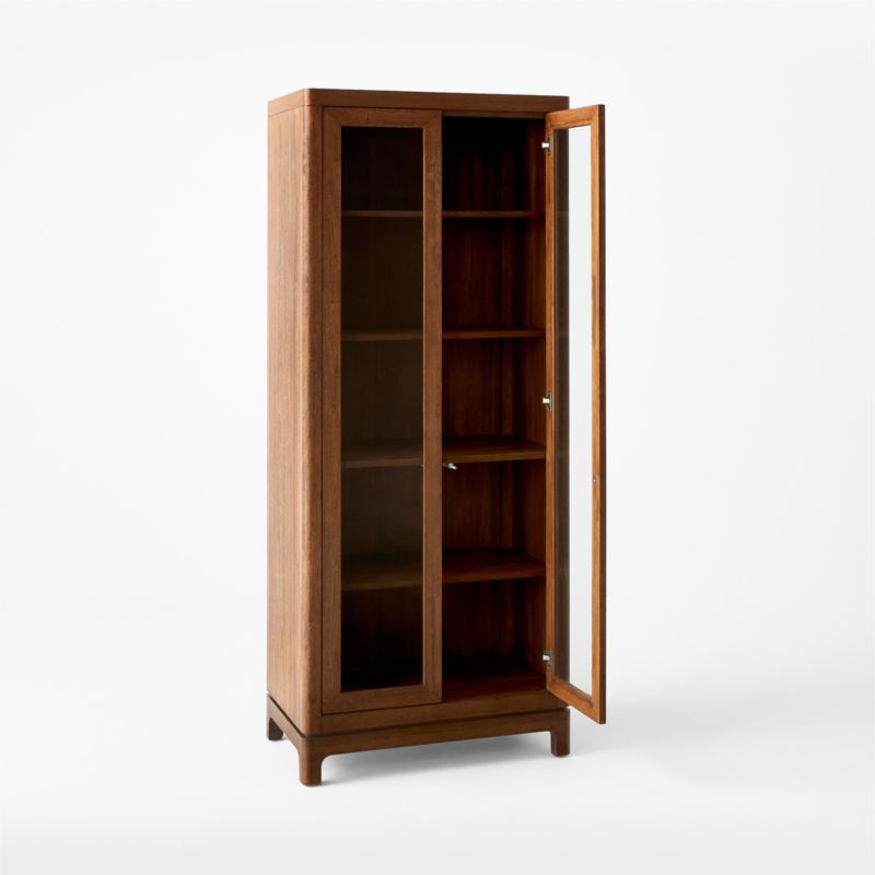 Truman Acacia Wood and Glass Door Tall Cabinet - image 7 of 11