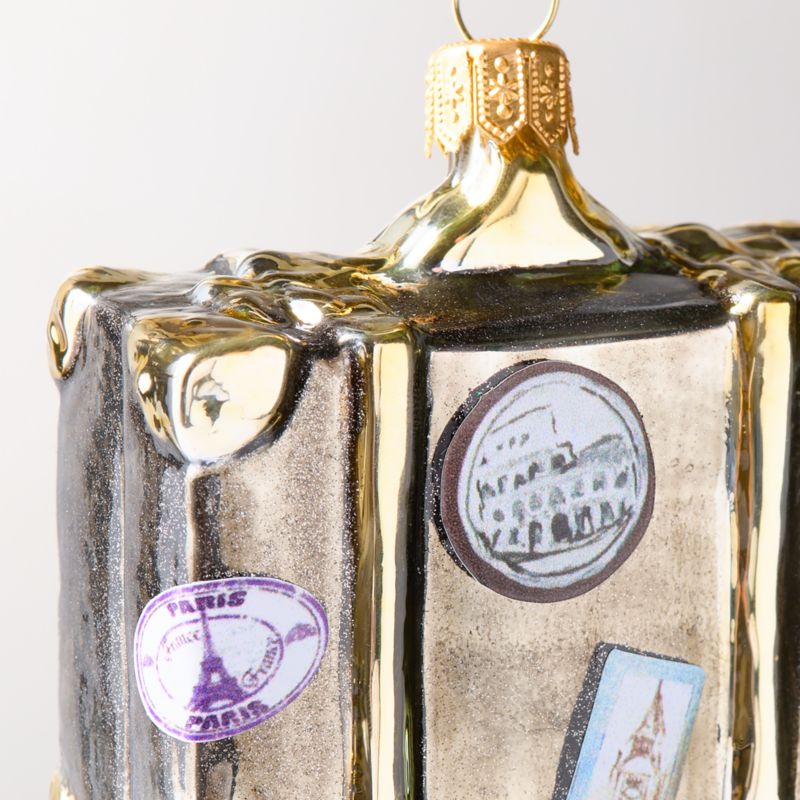 Handblown Suitcase Glass Christmas Tree Ornament - image 2 of 3