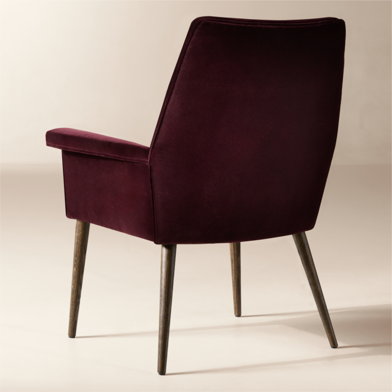 Tub Aubergine Velvet Dining Chair by Paul McCobb - image 4 of 8