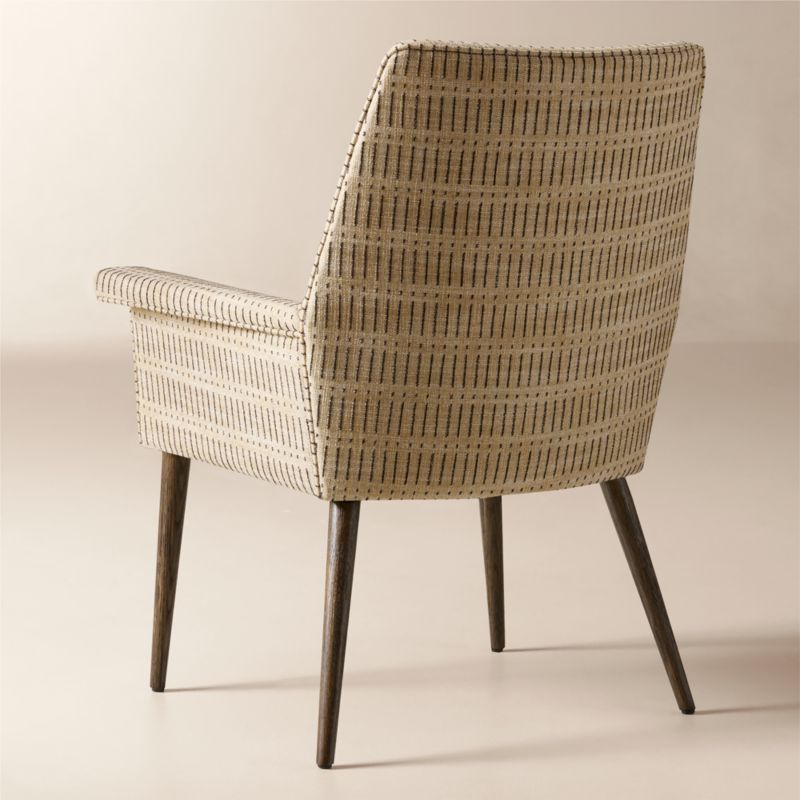 Tub Natural and Black Woven Upholstered Dining Chair by Paul McCobb - image 4 of 7