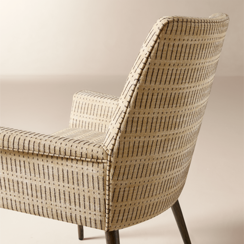 Tub Natural and Black Woven Upholstered Dining Chair by Paul McCobb - image 5 of 8
