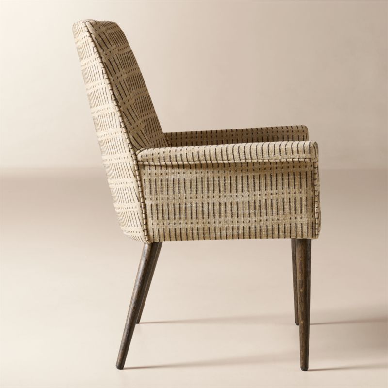 Tub Natural and Black Woven Upholstered Dining Chair by Paul McCobb - image 3 of 7
