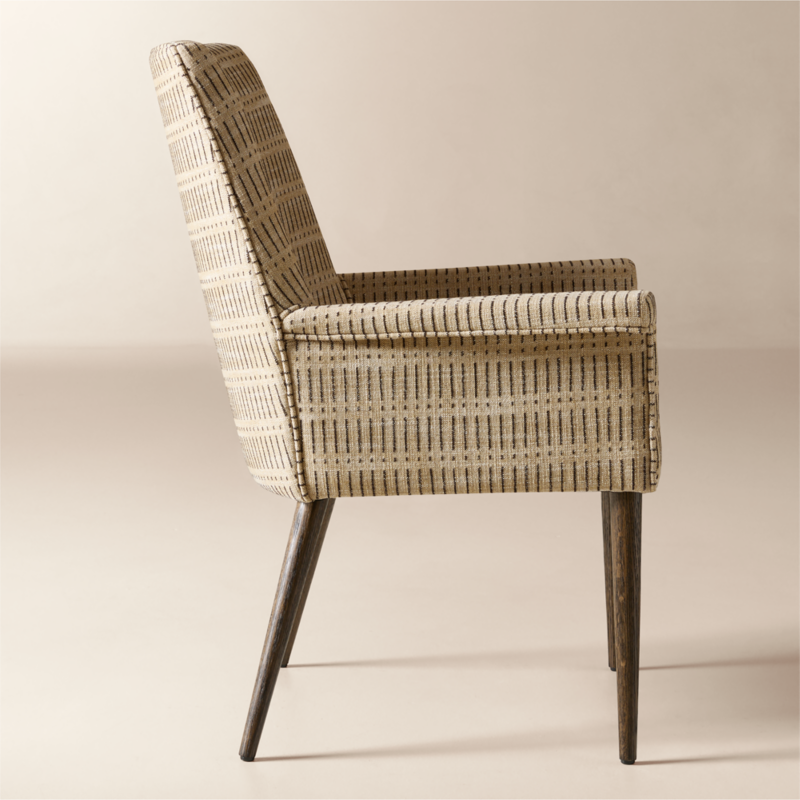 Tub Natural and Black Woven Upholstered Dining Chair by Paul McCobb - image 3 of 8