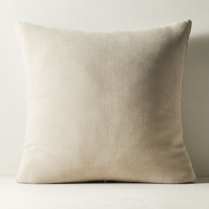 Tuck Natural Linen Throw Pillow with Down-Alternative Insert 26" - image 1 of 5