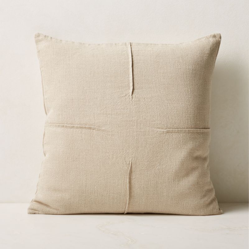 Rectangle and Lumbar White or Natural Linen Burlap Pillow Cover