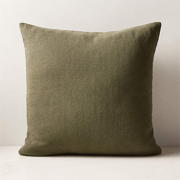 Olive green hot sale pillow