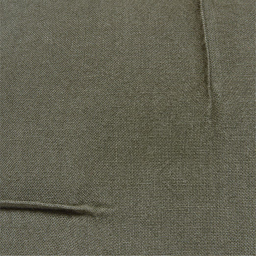Tuck Green Linen Throw Pillow 20''x20"