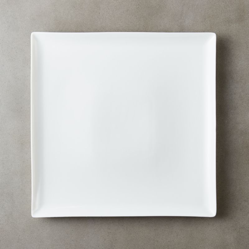 Cb2 Free Shipping >> Tuck White Square Dinner Plate + Reviews | CB2 Cb2 Free Shipping >> Tuck White Square Dinner Plate + Reviews | CB2