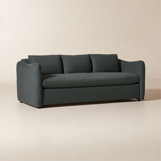 Tuffare 79.25" Charcoal Grey Performance Fabric Sleeper Sofa