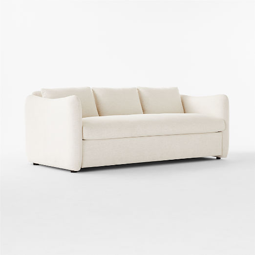 Tuffare 79.25" White Performance Fabric Sleeper Sofa