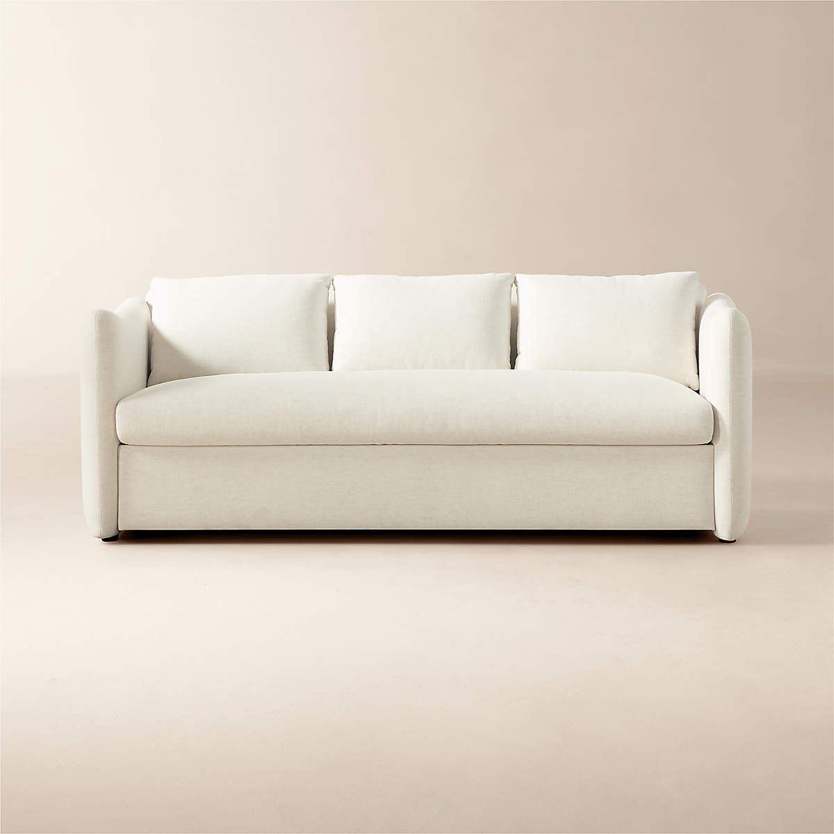 Tuffare White Performance Fabric Sleeper Sofa + Reviews CB2