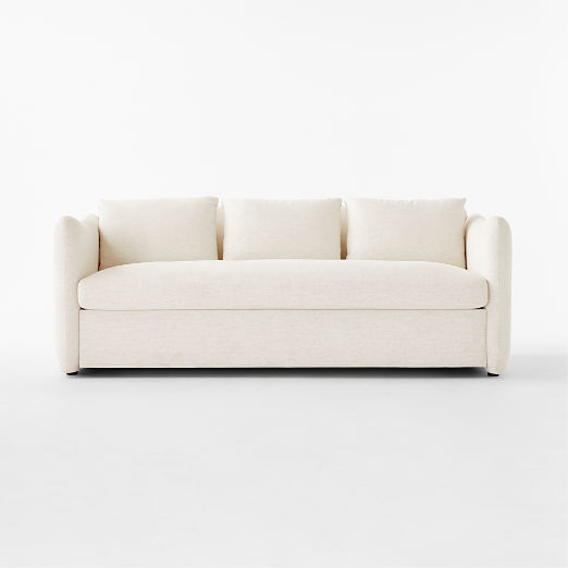 Tuffare 79.25" White Performance Fabric Sleeper Sofa