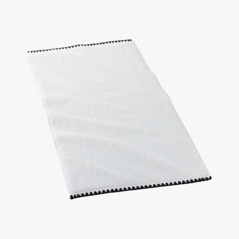 Tuli Black Trim Hand Towel + Reviews, CB2