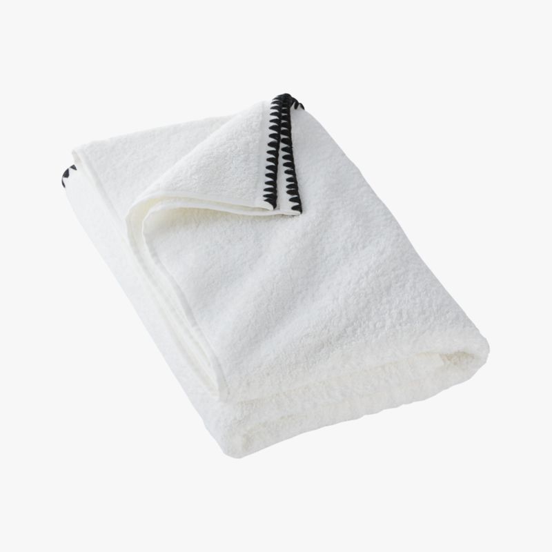 CB2 - April Catalog 2021 - Lena Black and White Hand Towel