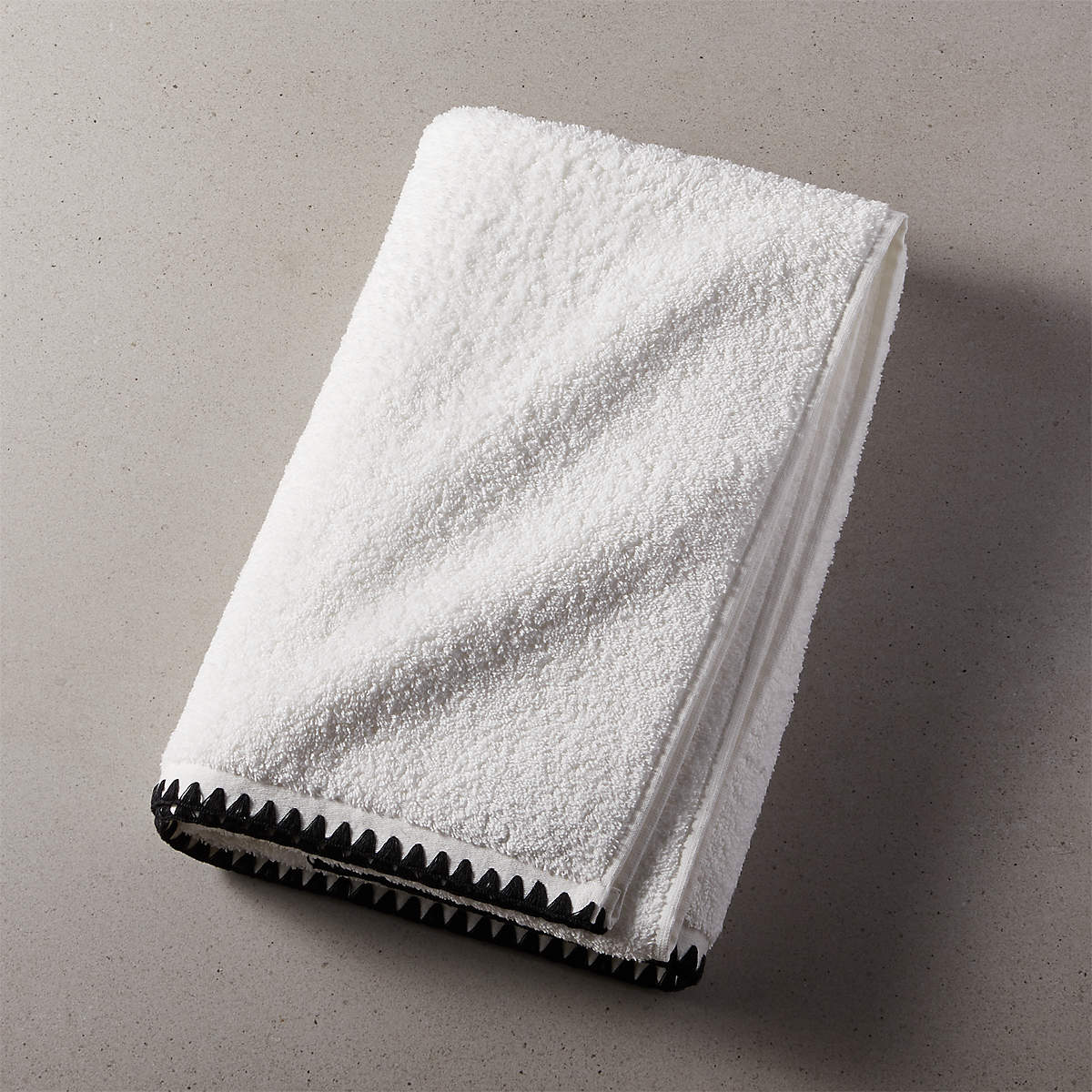 Tuli Black Trim Bath Towel | CB2