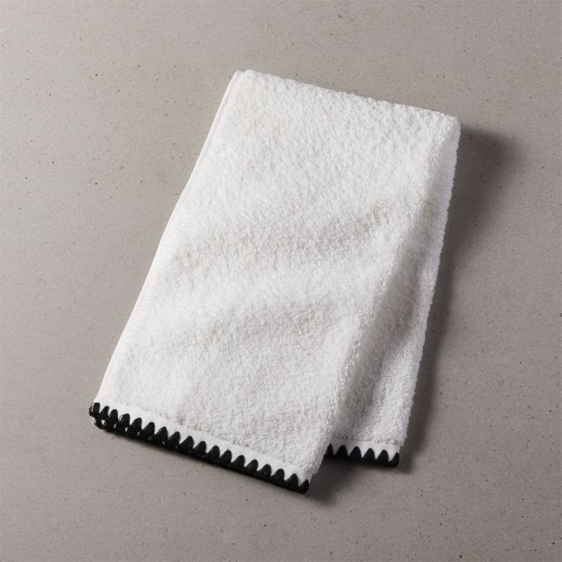 Tuli Black Trim Hand Towel Reviews Cb2