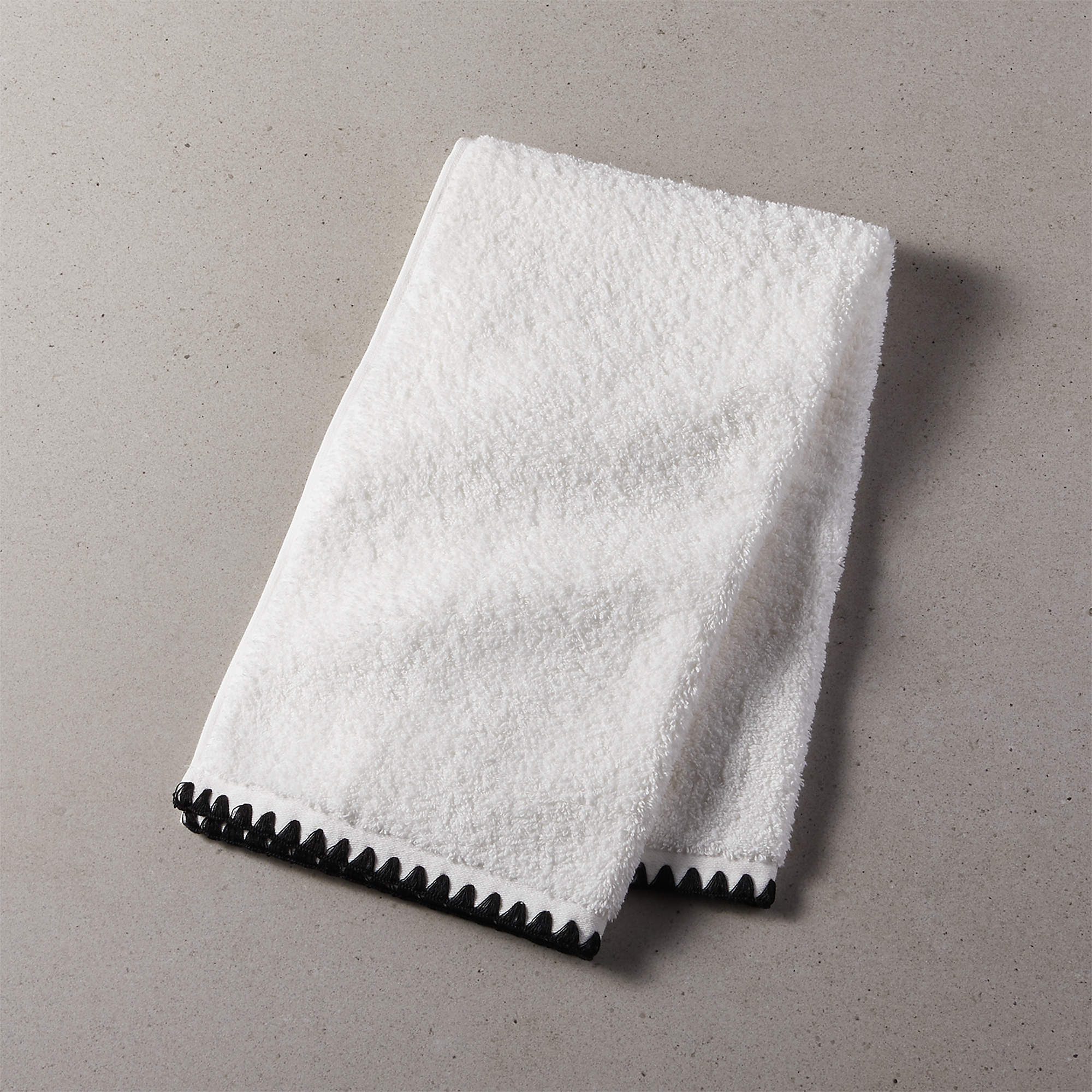 Tuli Black Trim Hand Towel + Reviews CB2