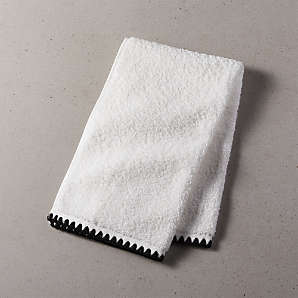 CB2 - April Catalog 2021 - Lena Black and White Hand Towel