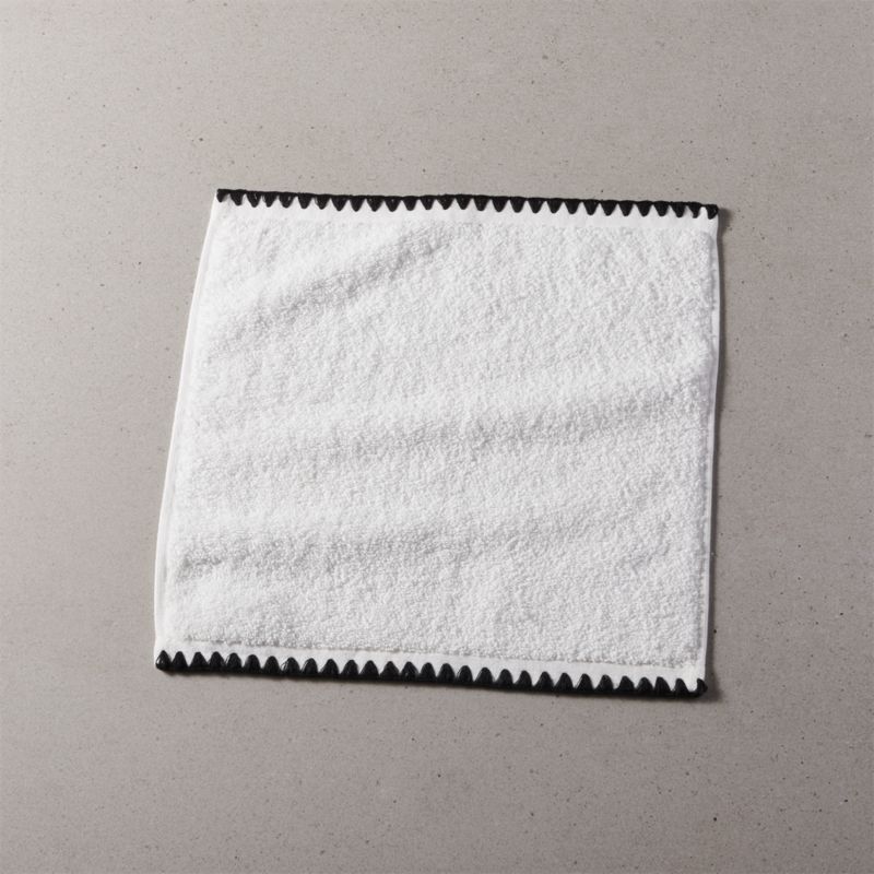 White towels discount with black trim