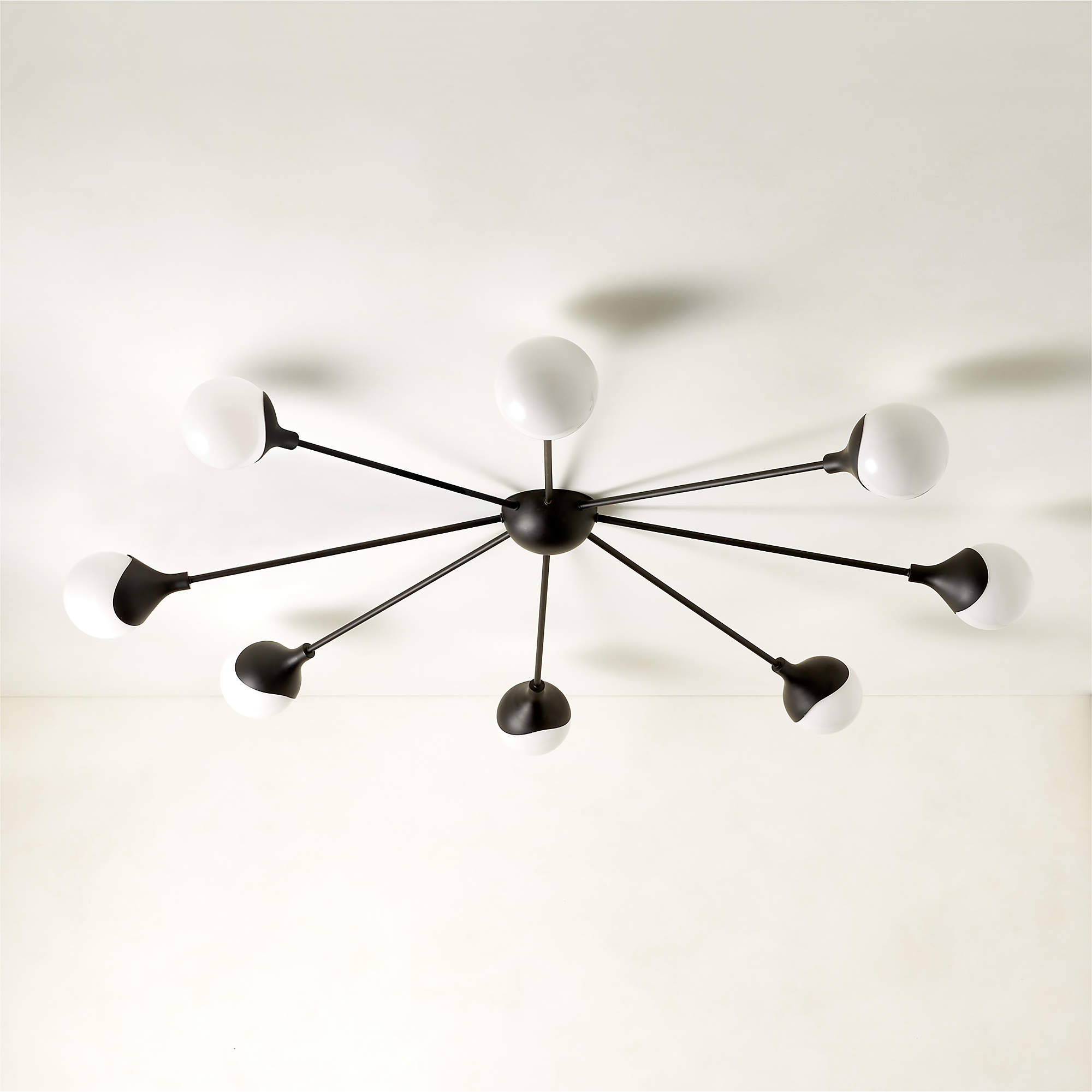 Turio Oversized Black Modern Flush Mount Light CB2