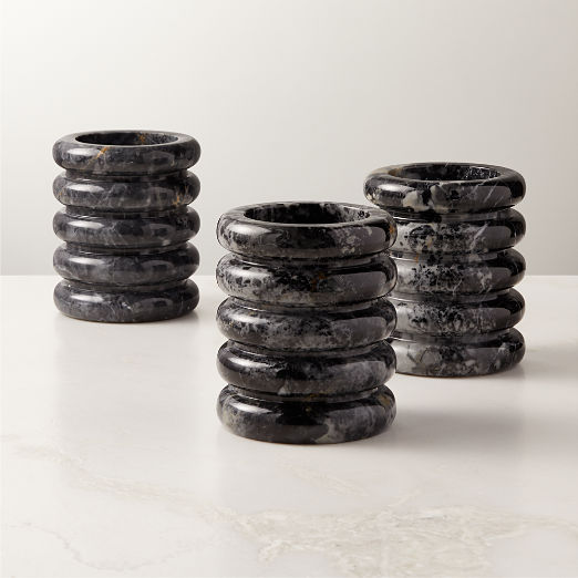 Turk Black Marble Utensil Holder