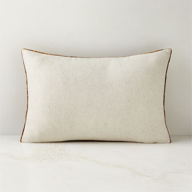 Truette White Turkish Silk Throw Pillow with Feather-Down Insert