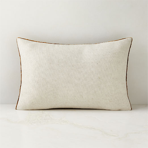 Truette Tapenade Yellow Turkish Silk Lumbar Pillow Cover 18"x12"