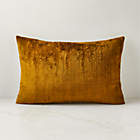 Talita Mink Brown Wool and Silk Lumbar Pillow with Down-Alternative Insert 23"x11"