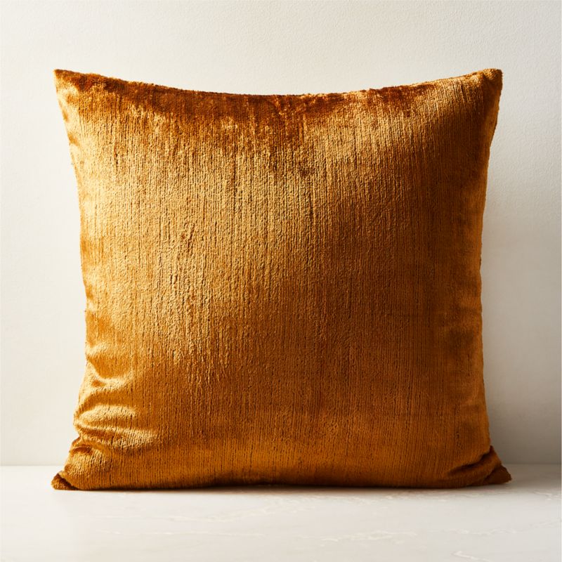 Gold silk shop throw pillows