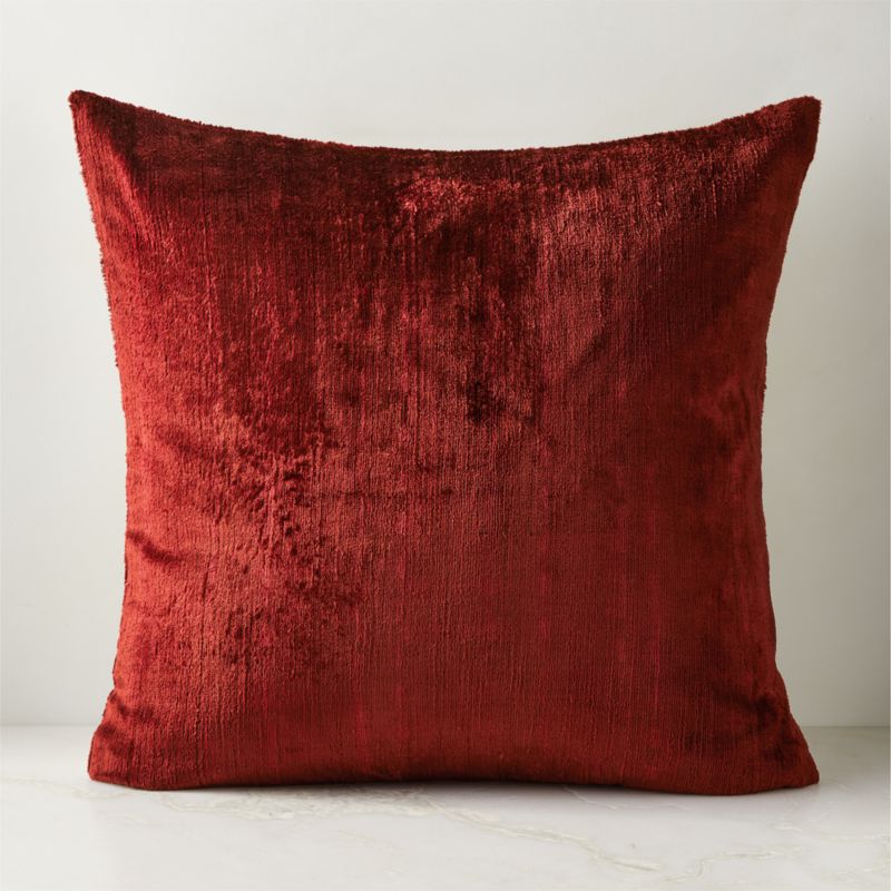 Truette Garnet Red Turkish Silk Throw Pillow Cover 26'' - image 0 of 5