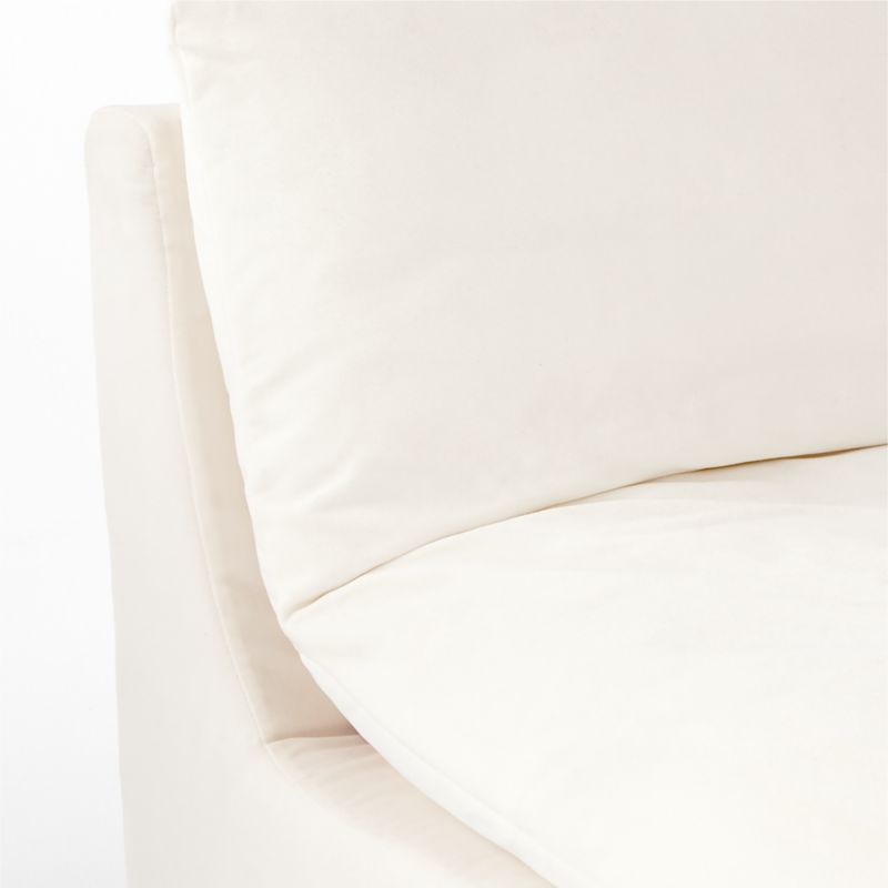 Turn 4-Piece Off-White Performance Velvet Sectional Sofa by Kara Mann - image 8 of 9