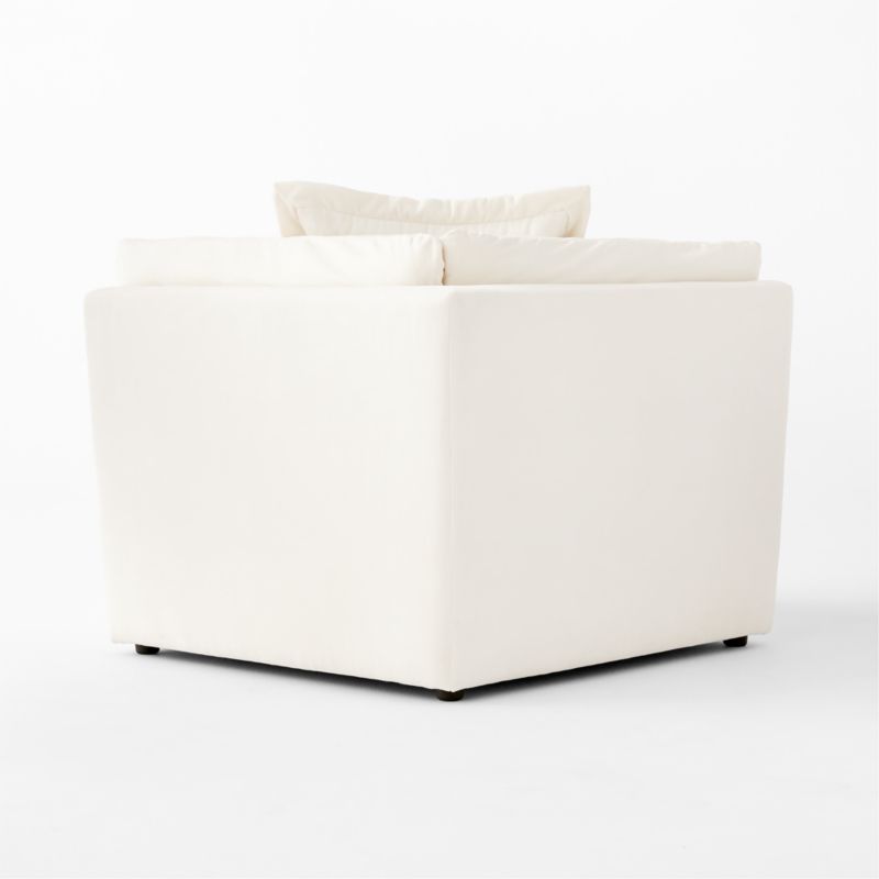 Turn Off-White Performance Velvet Corner Chair by Kara Mann - image 6 of 8