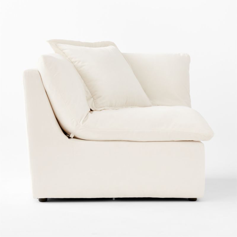 Turn Off-White Performance Velvet Corner Chair by Kara Mann - image 5 of 8