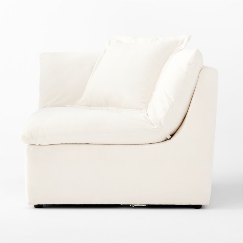 Turn Off-White Performance Velvet Corner Chair by Kara Mann - image 3 of 8