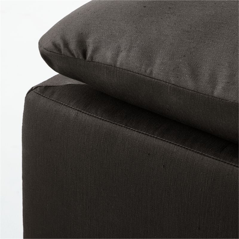 Turn Raven Black Sateen Ottoman by Kara Mann - image 6 of 7