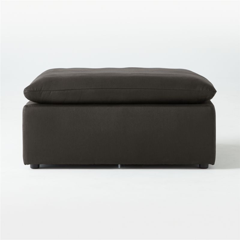 Turn Raven Black Sateen Ottoman by Kara Mann - image 4 of 7