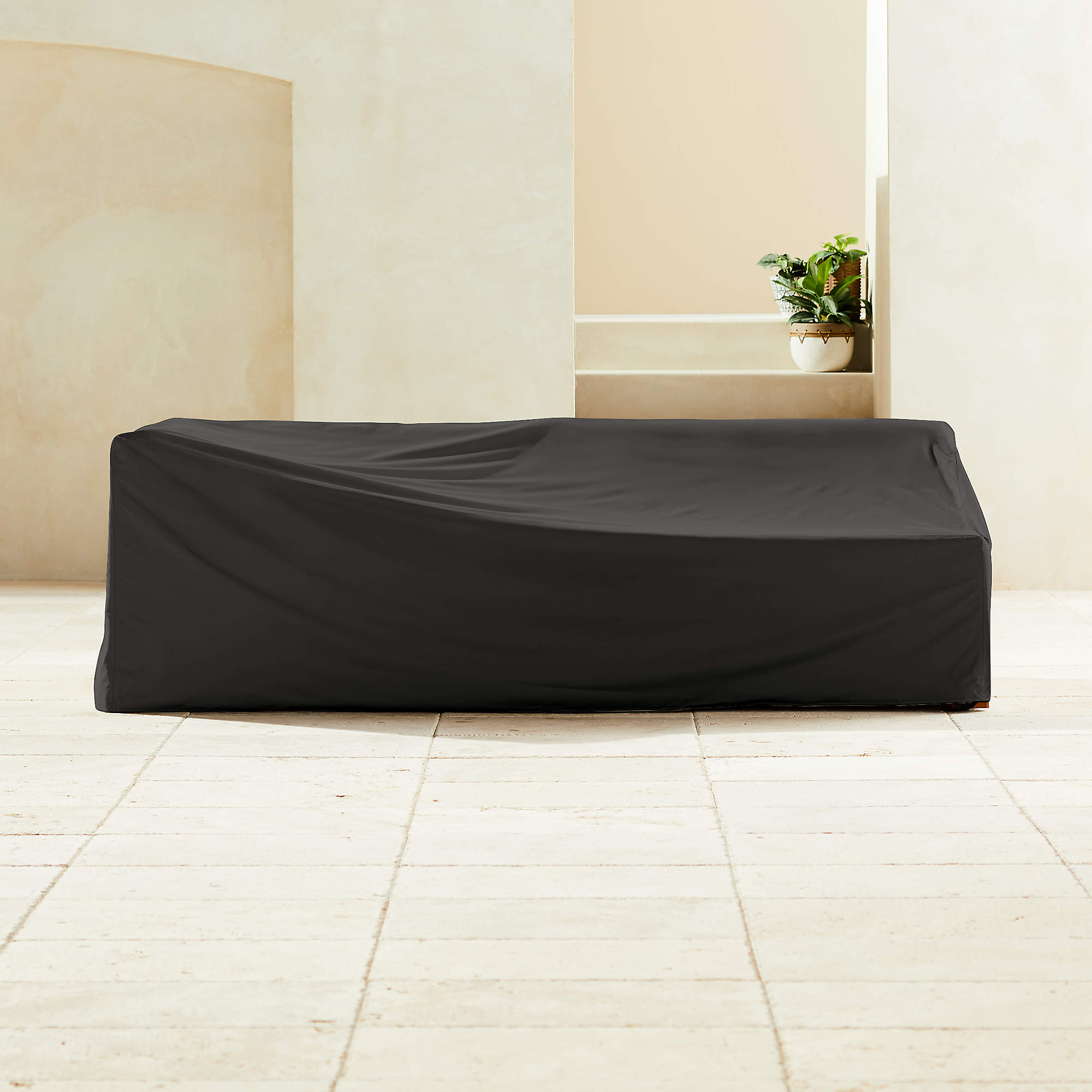 Turn Teak Left Arm Outdoor Patio Daybed Cover CB2