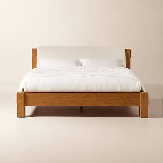 Dondra Teak Wood King Bed + Reviews CB2 Canada