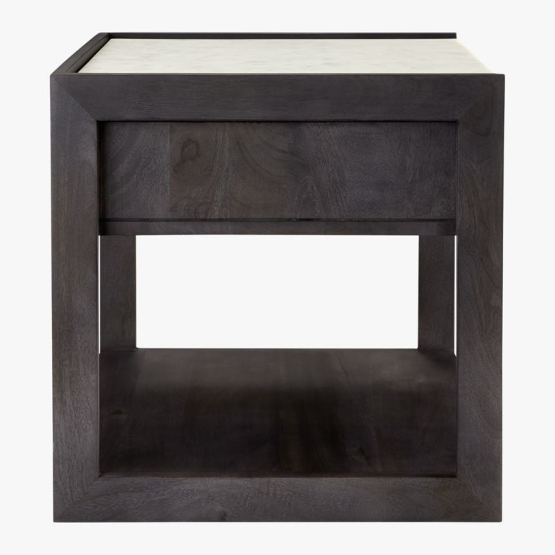 Tux Dark Wood Nightstand with Marble Top - image 5 of 8