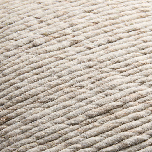 Twist Natural Wool Throw Pillow 20"x20" by Kravitz Design