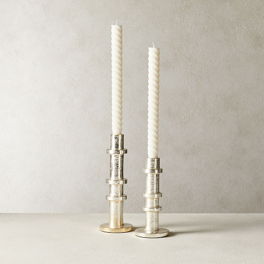 Warm White Twisted Taper Candles Set of 2