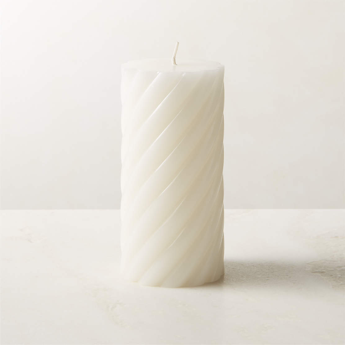 White Pillar Candle 4x6 + Reviews CB2