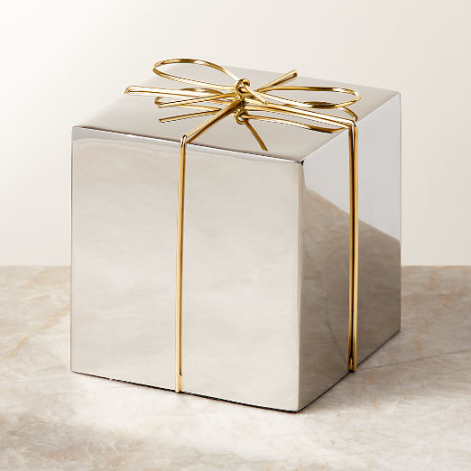 Two-Tone Steel Decorative Present 5.5'