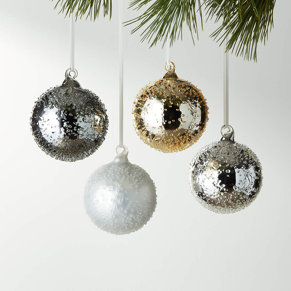 silver and gold christmas balls