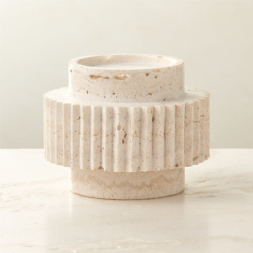 White Candle Holders CB2