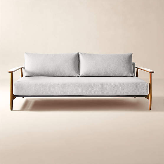 Una 84" Grey Fabric Sleeper Sofa