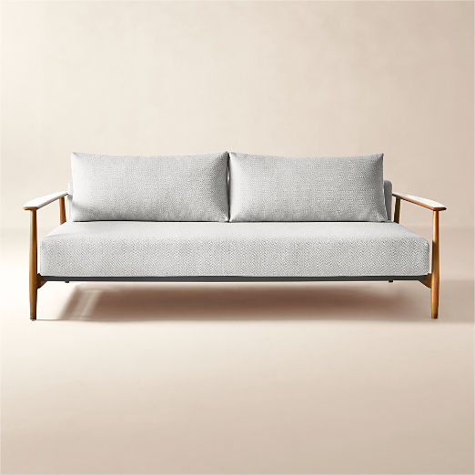 Una 84" Grey Fabric Sleeper Sofa