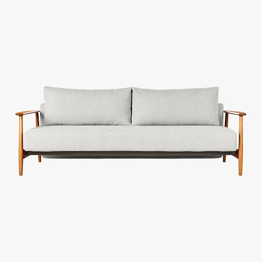 Una 84" Grey Fabric Sleeper Sofa