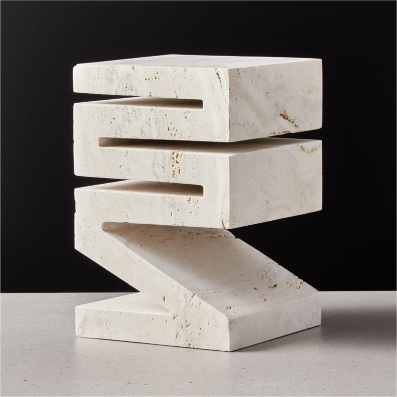 Unfold Travertine Sculpture - image 0 of 6