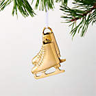 Unlacquered Brass Ice Skates Christmas Tree Ornament